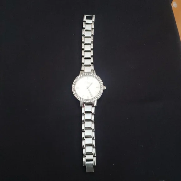 M&c Silver Tone Rhinestone Watch - Picture 2 of 5